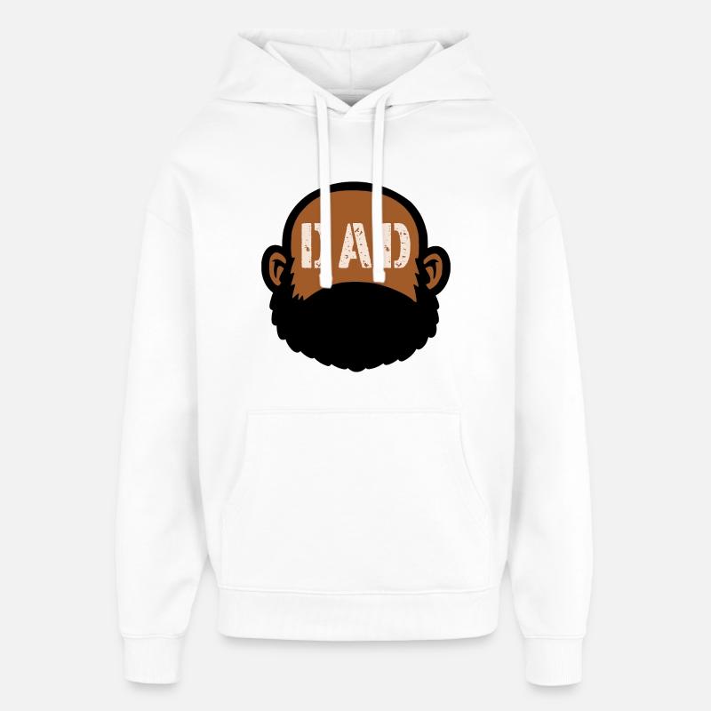 PAPA BARBE - Sweat à capuche unisexe Stanley/Stella Oversized - blanc