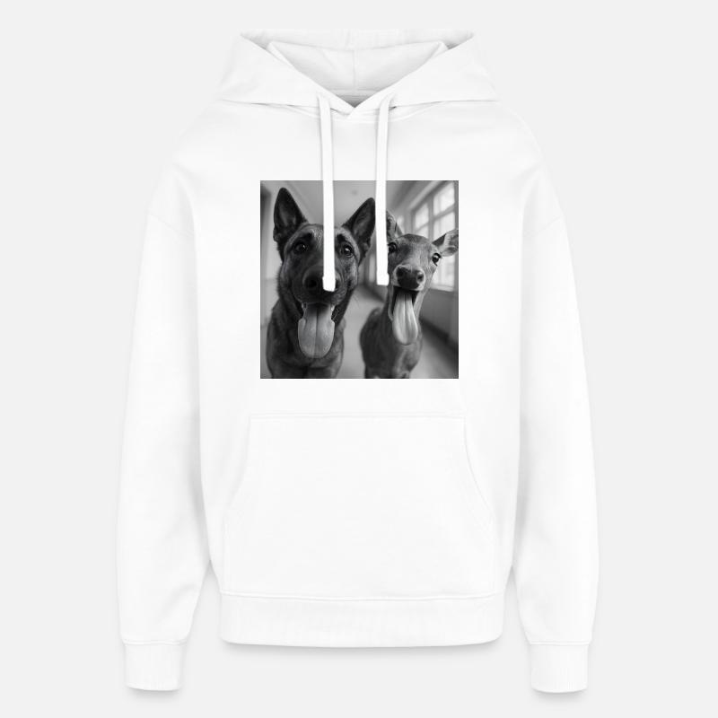 Best Buddies - Oversized Unisex Hoodie von Stanley/Stella - Weiß