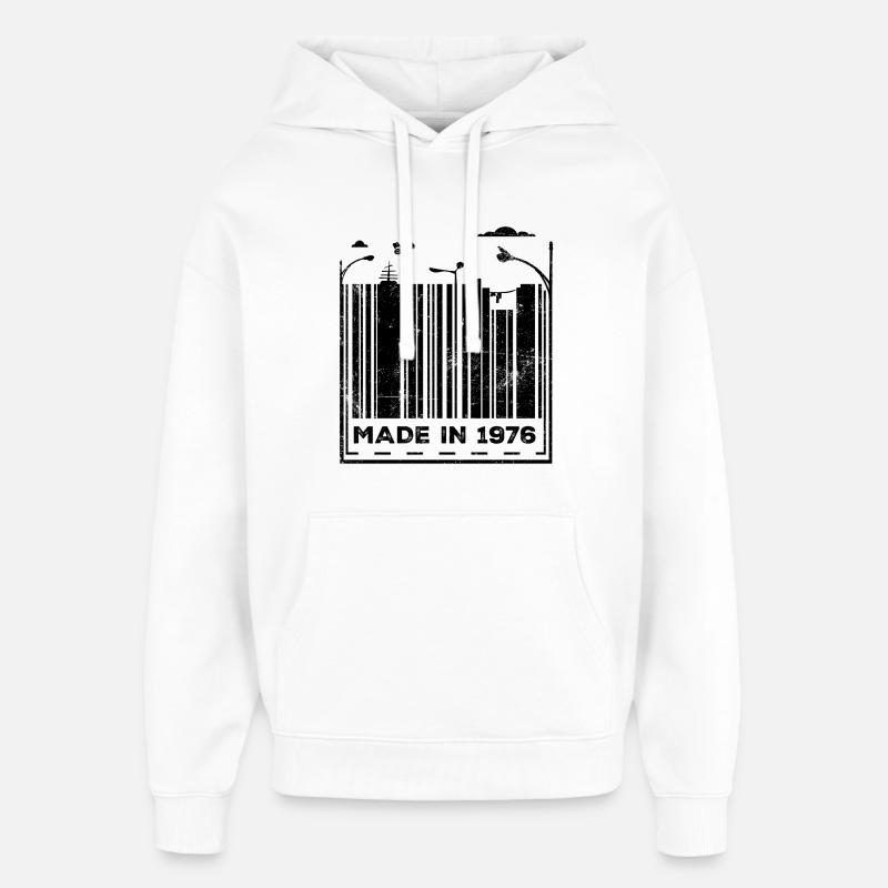 Millésime 1976 - Sweat à capuche unisexe Stanley/Stella Oversized - blanc