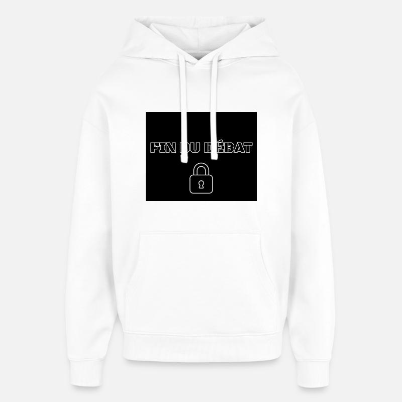 FIN DU DÉBAT - Sweat à capuche unisexe Stanley/Stella Oversized - blanc