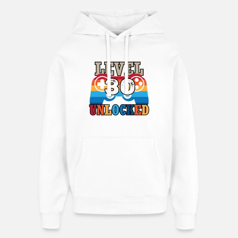 30e anniversaire 30 ans de jeu - Sweat à capuche unisexe Stanley/Stella Oversized - blanc
