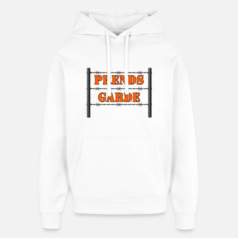 PRENDS GARDE. - Sweat à capuche unisexe Stanley/Stella Oversized - blanc