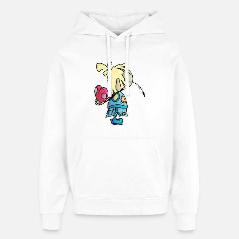 Mael - le cœur géant / - Sweat à capuche unisexe Stanley/Stella Oversized - blanc