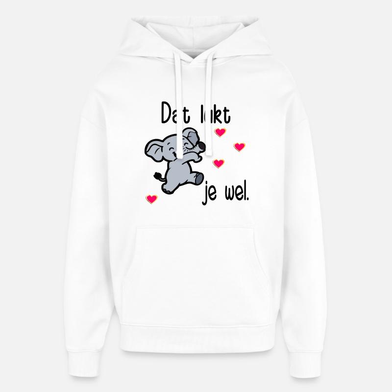 Examens Motivation Éléphant - Sweat à capuche unisexe Stanley/Stella Oversized - blanc