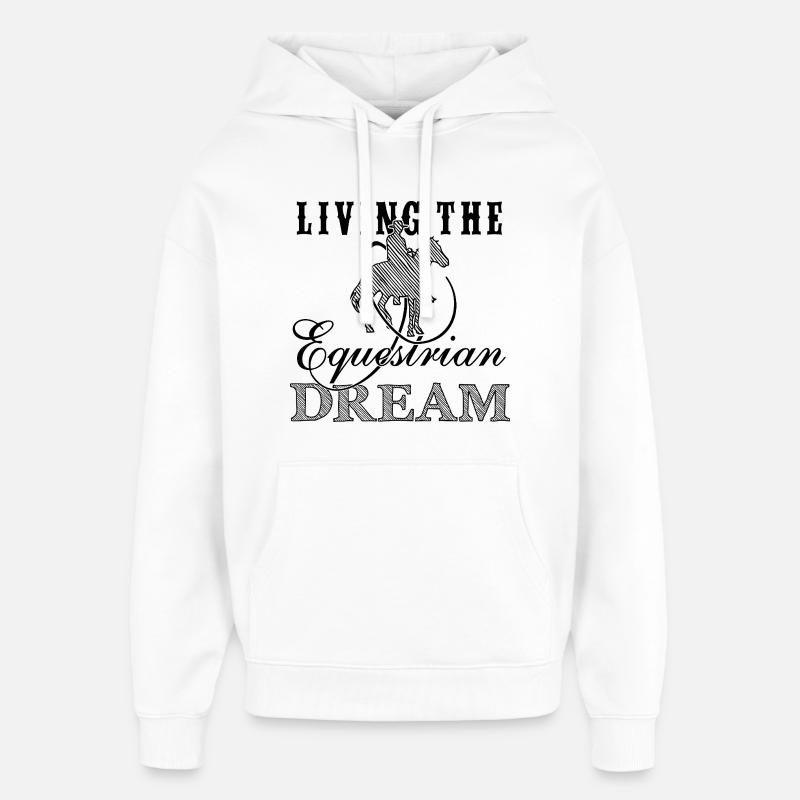 Vivre le rêve équestre - Édition occidentale - Sweat à capuche unisexe Stanley/Stella Oversized - blanc