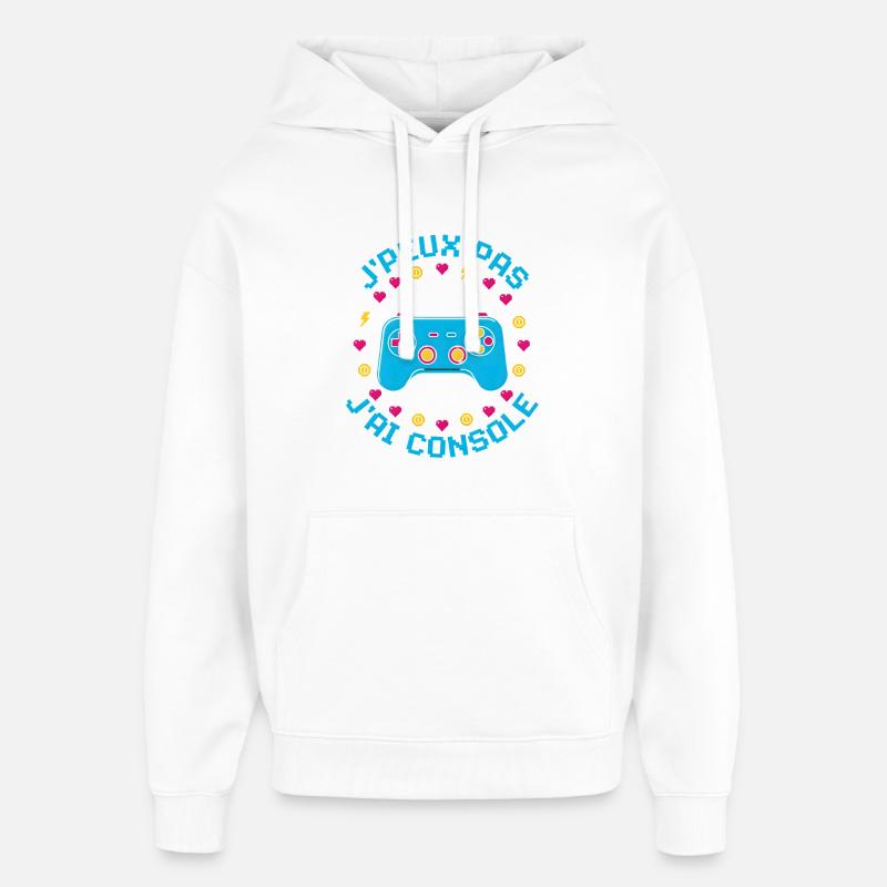 J'peux pas j'ai console - Sweat à capuche unisexe Stanley/Stella Oversized - blanc