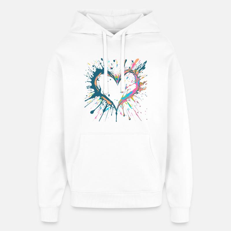 Heart light, inspiré de Key West - Sweat à capuche unisexe Stanley/Stella Oversized - blanc