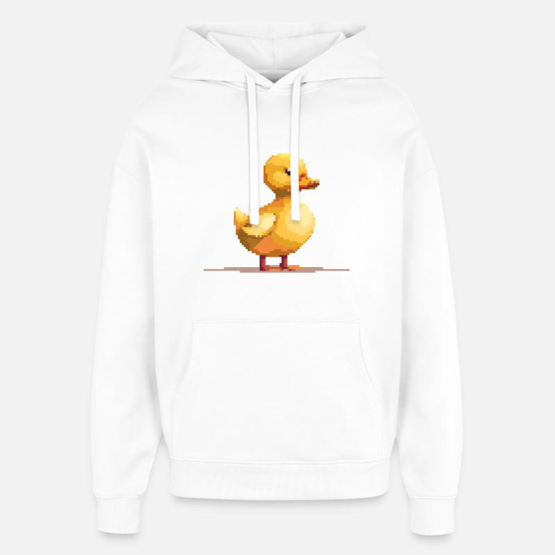 Pixel Duck - Sweat à capuche unisexe Stanley/Stella Oversized - blanc