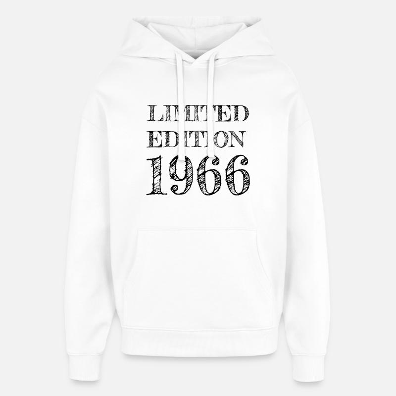 1966 Année de naissance - Sweat à capuche unisexe Stanley/Stella Oversized - blanc