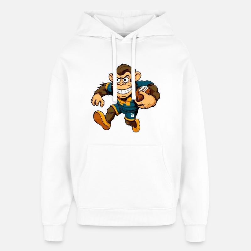 Rugby des singes - Sweat à capuche unisexe Stanley/Stella Oversized - blanc