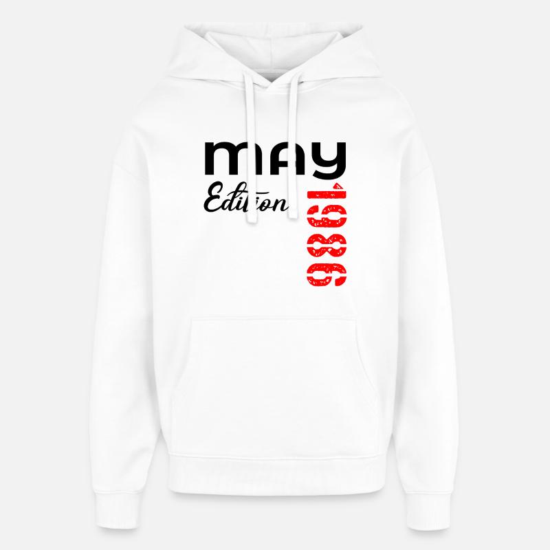 Anniversaire mai 1986 - Sweat à capuche unisexe Stanley/Stella Oversized - blanc