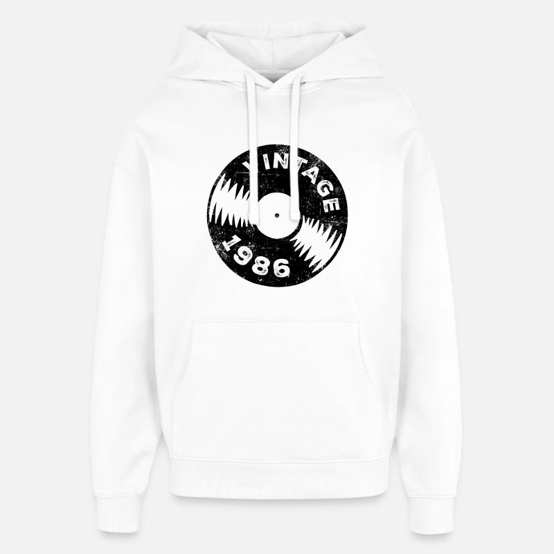 Millésime 1986 - Sweat à capuche unisexe Stanley/Stella Oversized - blanc