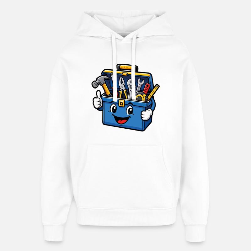 Boîte à outils mignonne bricolage - Sweat à capuche unisexe Stanley/Stella Oversized - blanc