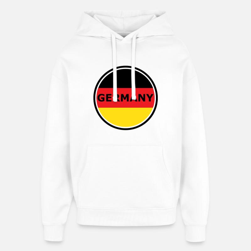 Graphique en demi-cercle du drapeau allemand - Sweat à capuche unisexe Stanley/Stella Oversized - blanc