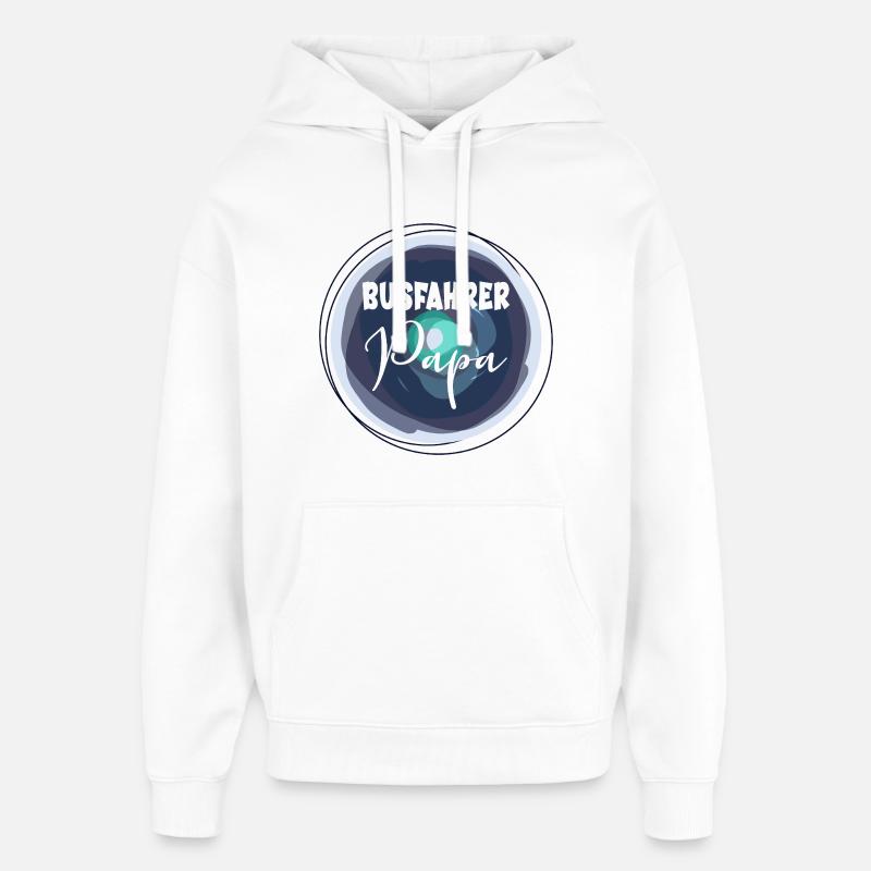 Papa chauffeur de bus - Sweat à capuche unisexe Stanley/Stella Oversized - blanc