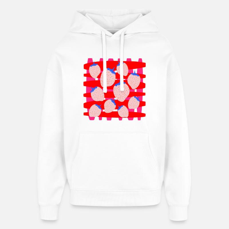 Fraises - Sweat à capuche unisexe Stanley/Stella Oversized - blanc
