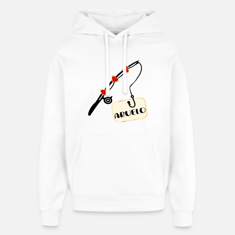 Grand-père pêcheur espagnol - Sweat à capuche unisexe Stanley/Stella Oversized - blanc