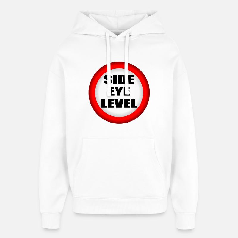 Niveau des yeux de côté - Sweat à capuche unisexe Stanley/Stella Oversized - blanc