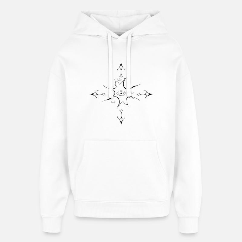 Laisse les yeux t’accompagner - Sweat à capuche unisexe Stanley/Stella Oversized - blanc
