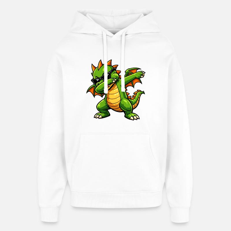 Mignon Dragon Dab - Sweat à capuche unisexe Stanley/Stella Oversized - blanc