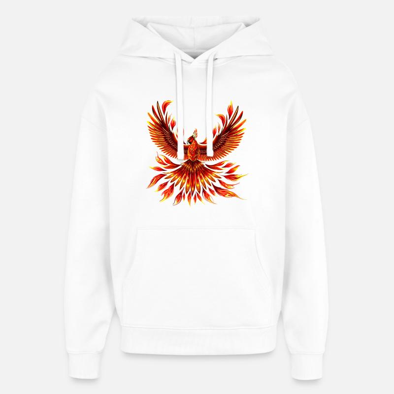 Phönix-Feuervogel - Oversized Unisex Hoodie von Stanley/Stella - Weiß