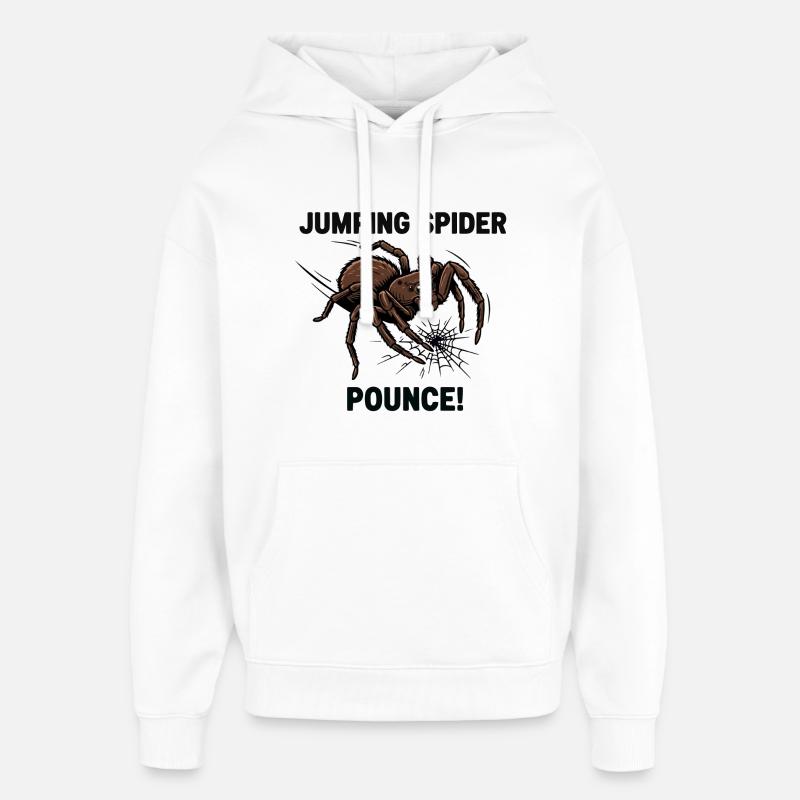 Araignée Sauteuse Springende Spinne - Oversized Unisex Hoodie von Stanley/Stella - Weiß