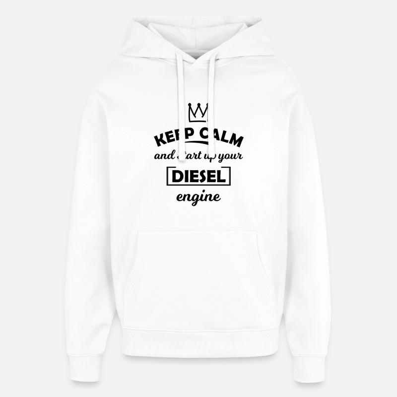 Sport automobile diesel - Sweat à capuche unisexe Stanley/Stella Oversized - blanc