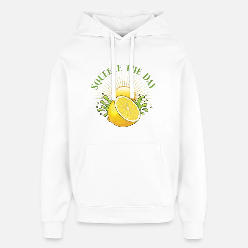 Pressez le jour Lemon Splash - Sweat à capuche unisexe Stanley/Stella Oversized - blanc