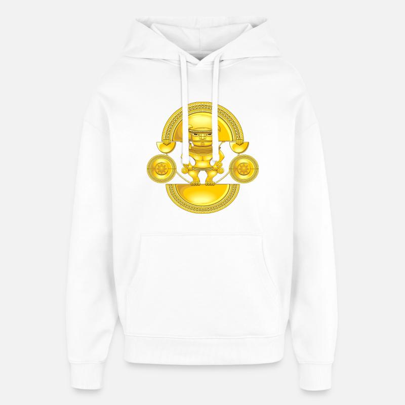Le chaman doré - Sweat à capuche unisexe Stanley/Stella Oversized - blanc