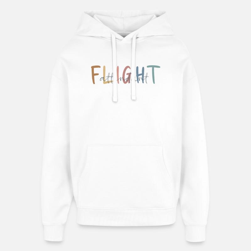 Flight Attendant Gift - Flight Attendant Gift - Oversized Unisex Hoodie by Stanley/Stella - white