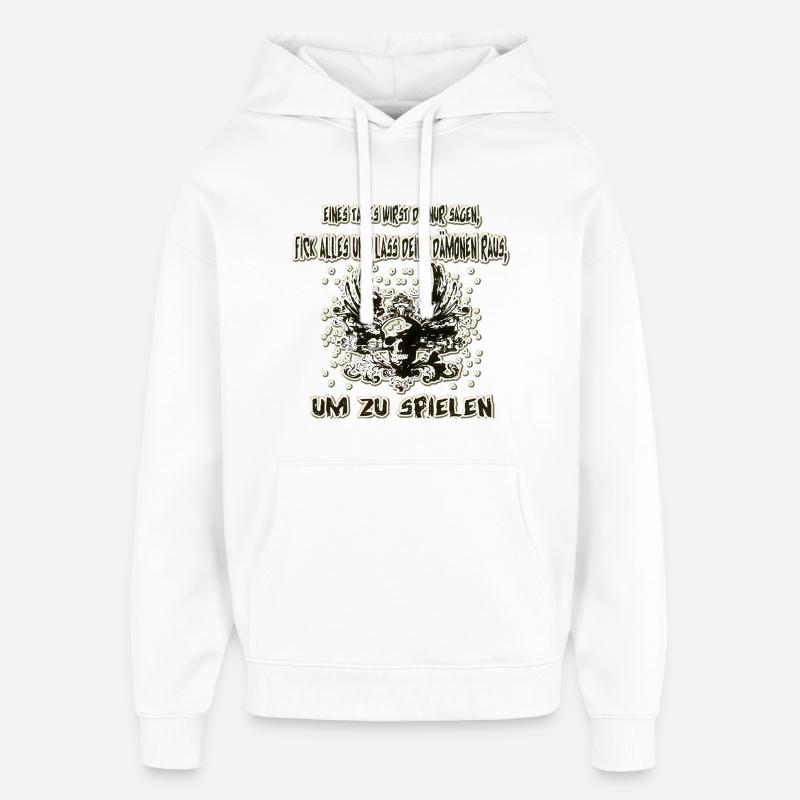 Dämon raus lassen - Oversized Unisex Hoodie von Stanley/Stella - Weiß