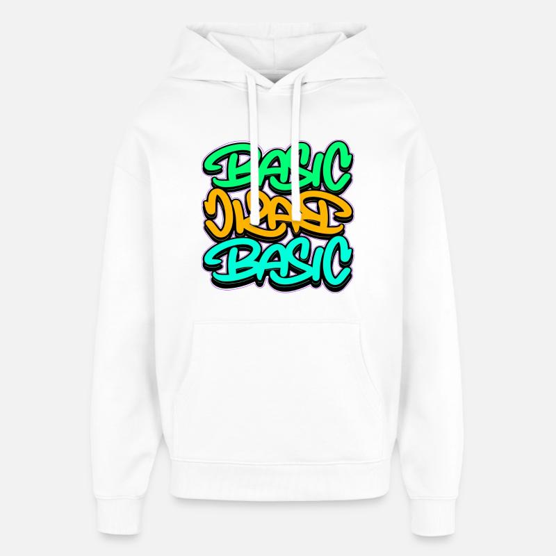 Police triple de Graffiti Urbaine de base - Sweat à capuche unisexe Stanley/Stella Oversized - blanc