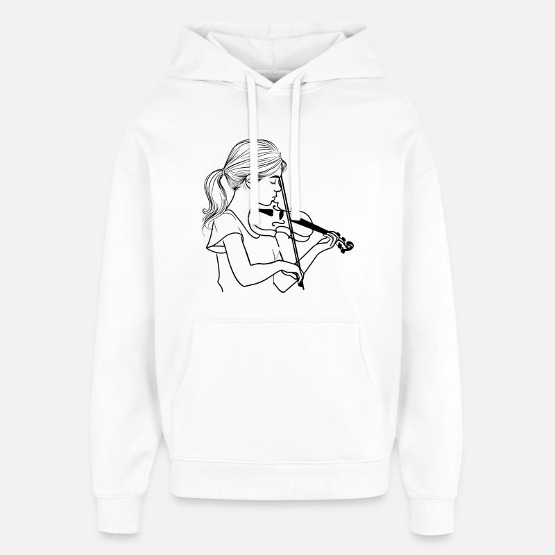 Violoniste - Sweat à capuche unisexe Stanley/Stella Oversized - blanc
