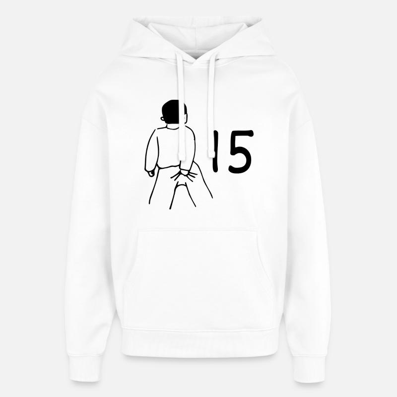 15e anniversaire - 15 ans - Sweat à capuche unisexe Stanley/Stella Oversized - blanc