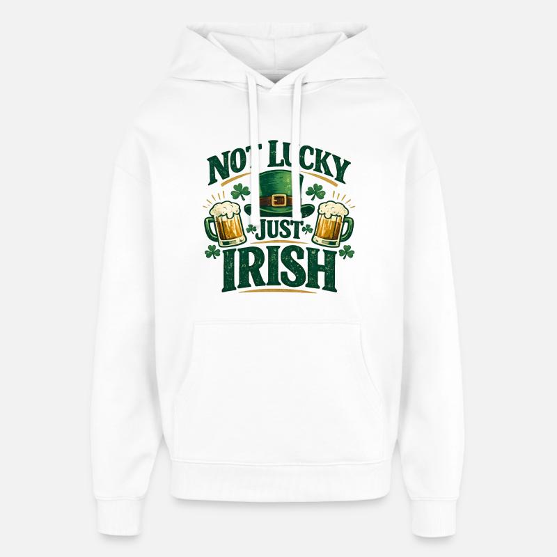 Pas de chance, juste irlandais - Sweat à capuche unisexe Stanley/Stella Oversized - blanc