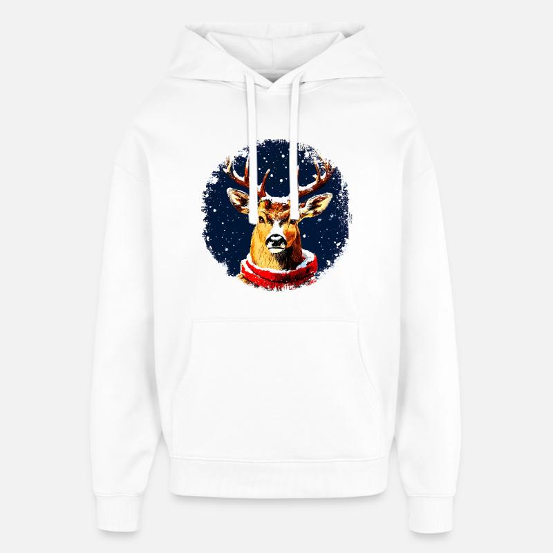 Fans de cerfs - Sweat à capuche unisexe Stanley/Stella Oversized - blanc