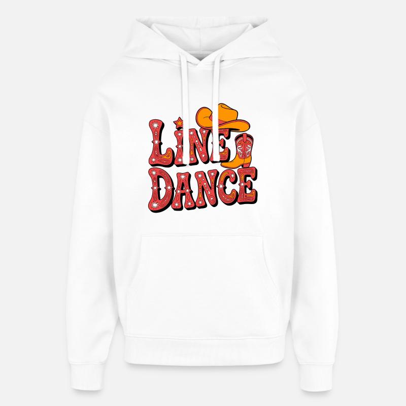 Flair western de danse en ligne - Sweat à capuche unisexe Stanley/Stella Oversized - blanc