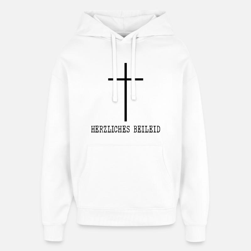 Herzliches Beileid Trauer - Oversized Unisex Hoodie von Stanley/Stella - Weiß