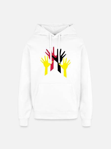 haende - Oversized Unisex Hoodie von Stanley/Stella - Weiß