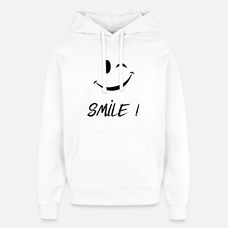 Smile - Sweat à capuche unisexe Stanley/Stella Oversized - blanc