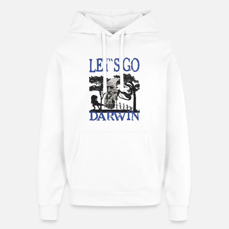Charles Darwin Evolution textile Geschenkidee - Oversized Unisex Hoodie von Stanley/Stella - Weiß