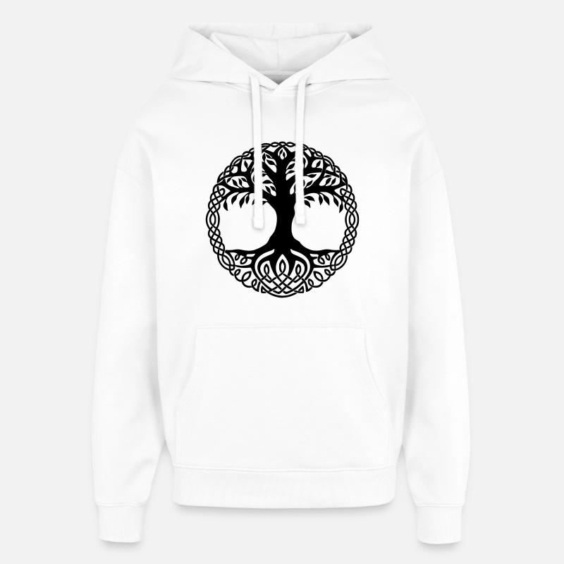 arbre de vie - Sweat à capuche unisexe Stanley/Stella Oversized - blanc