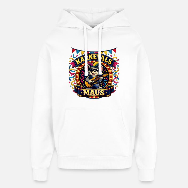 Karneval Maus Rock Köln Alaaf Geschenk - Oversized Unisex Hoodie von Stanley/Stella - Weiß