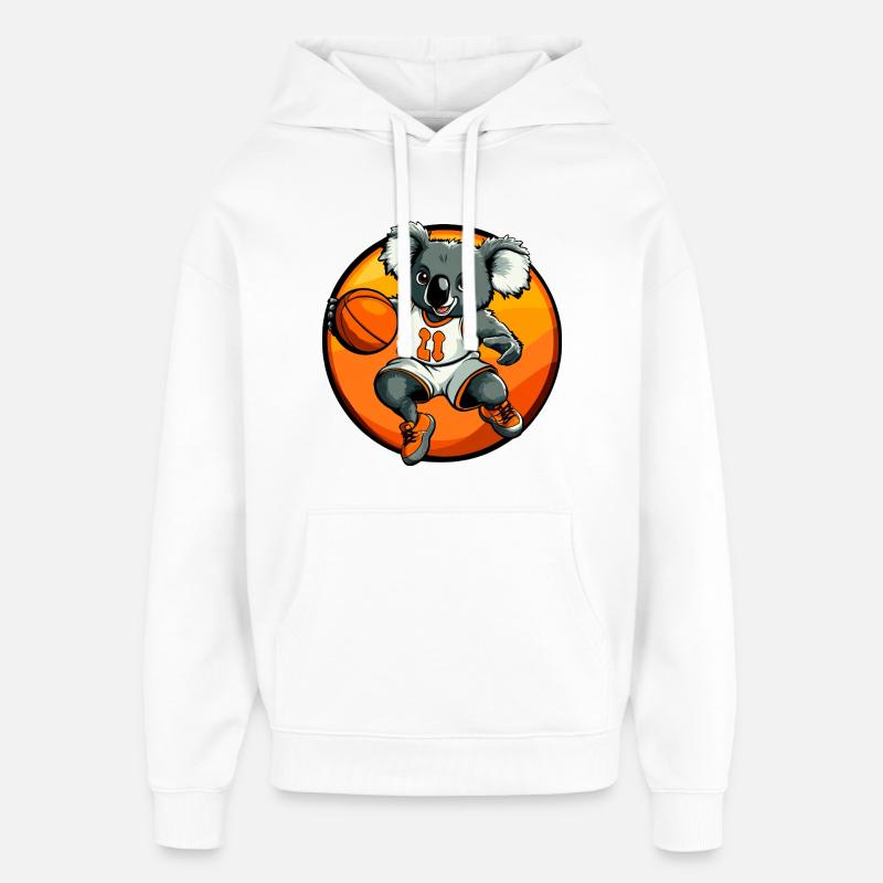 Basketteur Koala - Sweat à capuche unisexe Stanley/Stella Oversized - blanc