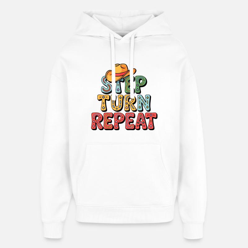 Line Dance Step Turn Repeat - Oversized Unisex Hoodie von Stanley/Stella - Weiß