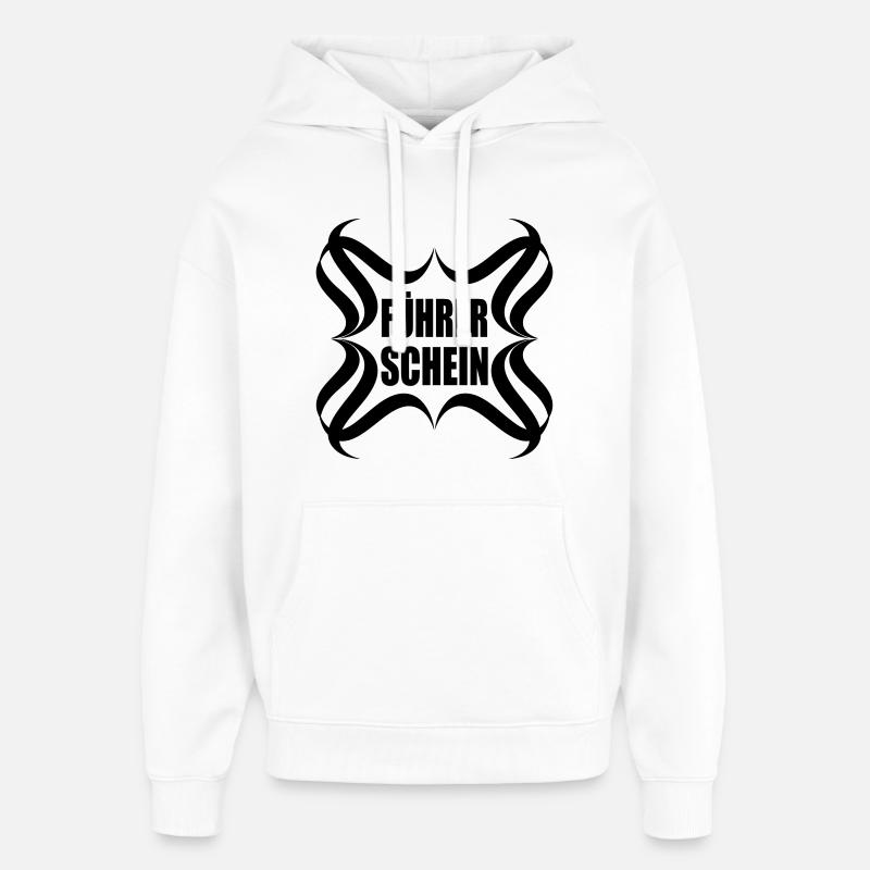 Congratulations driver's license passed - Oversized Unisex Hoodie by Stanley/Stella - white