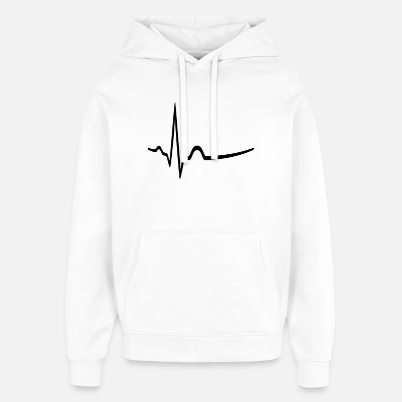 ECG - rythme sinusal - médecin - Sweat à capuche unisexe Stanley/Stella Oversized - blanc