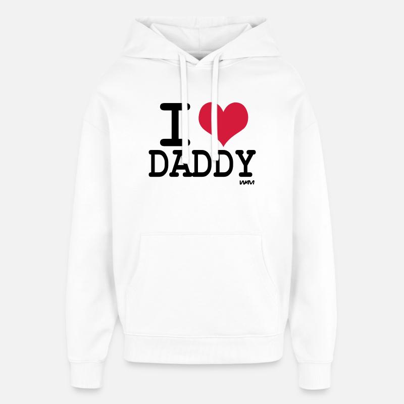 i love daddy by wam - Oversized Unisex Hoodie von Stanley/Stella - Weiß