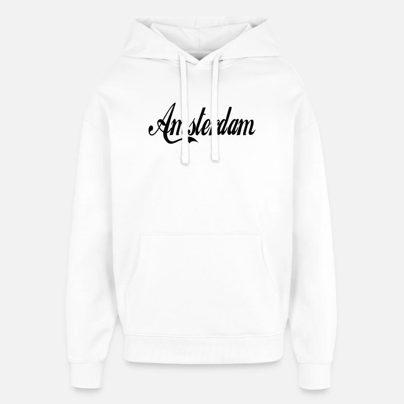 Amsterdam - couleur personnalisable - Sweat à capuche unisexe Stanley/Stella Oversized - blanc