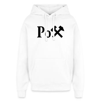 Der Pott - Oversized Unisex Hoodie von Stanley/Stella - Weiß - Vorne - AI Model Female 172 light (172cm) & AI Model Male 185 light (185cm)